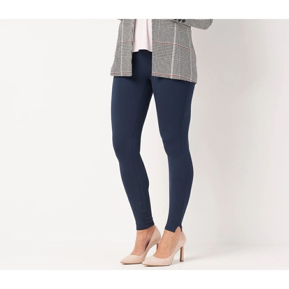 Spanx Ponte navy blue Ankle Leggings sz Medium